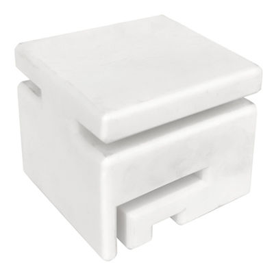 بلوک راهنمای نایلونی دروازه کشویی 74x76x62.2mm سفید 75mm