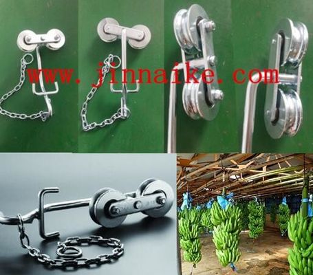 غلتک کابلی موز آهنی زینک نقره ای قرقره چرخ دستی کالسکه مزرعه موز