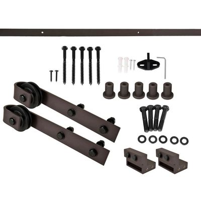 80-100 کیلوگرم تسمه خم سیاه درب انبار کیت سخت افزار غلتک و مسیر دروازه کشویی