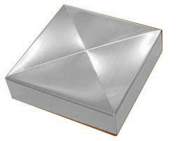 100mm 4x6 8x8 نرده نبشی درپوش ستون هرمی نقره ای 4x4 6x6 7x7