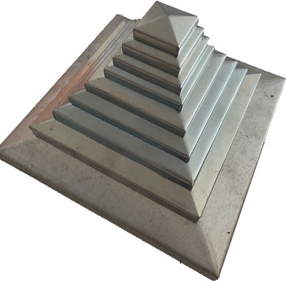 40x40 3 5/8 X 3 5/8 2 X 2 Fence Post Caps Galvanized White Steel Pyramid Coverall