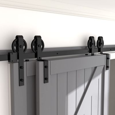 16 ft 12 ft 7' 8' Barn Gate سخت افزار سقفی بای پس دوطرفه سخت افزار درب انبار مستقیم