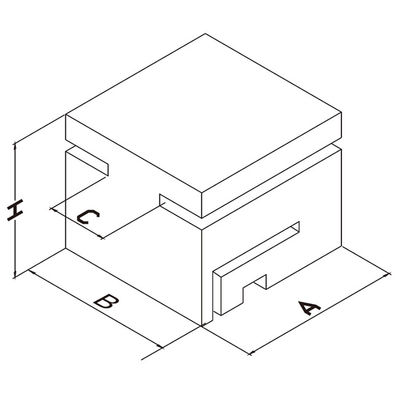 بلوک راهنمای نایلونی دروازه کشویی 74x76x62.2mm سفید 75mm