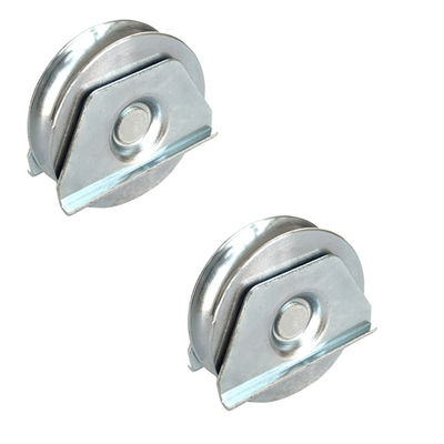 چرخ درب بازکن اتوماتیک 4 اینچی U Groove Steel Gate Wheel Roller With Double Plas گرد