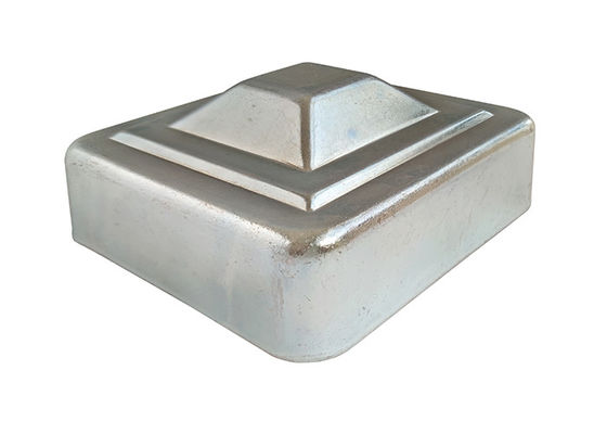 درپوش میله نرده گالوانیزه 4 اینچ 3 اینچ 75 میلیمتر 100 میلیمتر درپوش فولادی گالوانیزه مربعی