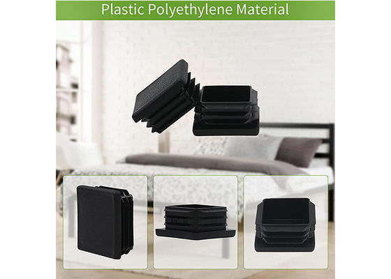 درپوش نرده مستطیلی 75mm X 75mm 200x200 4x4 نایلون پلاستیکی مشکی