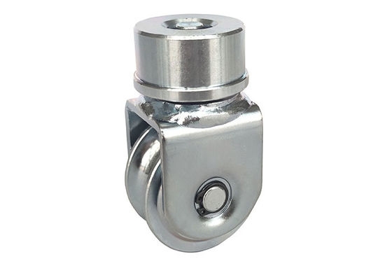 چرخ فولادی غلتکی دروازه کشویی 1320Lbs نوع U شیار v و مسیر 360 درجه 60mm 80mm