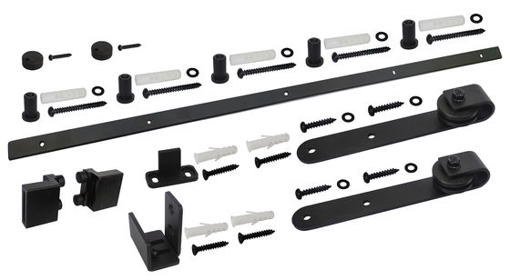 کیت سخت افزاری کابینت دو درب Mini Barn Door 8ft 10ft مشکی