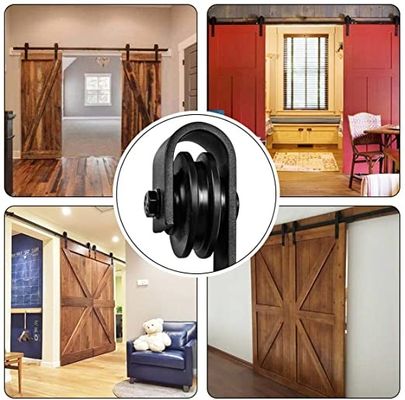 کیت سخت افزاری درب انبار کشویی مستحکم بسیار روان و بی سر و صدا ساده و آسان برای نصب Fit 60 اینچی درب عریض