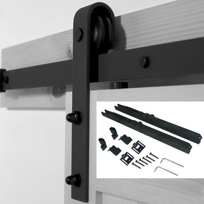 کیت سخت افزاری درب انبار غلتکی تسمه بسته نرم کشویی مشکی